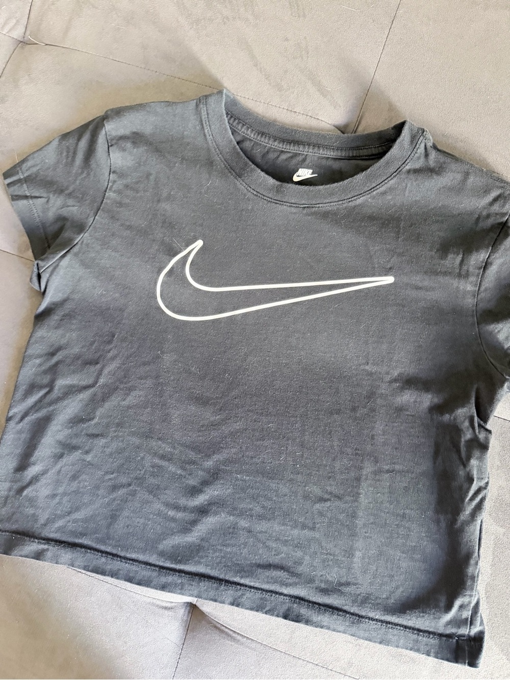 Nike Black Tee with White Swoosh